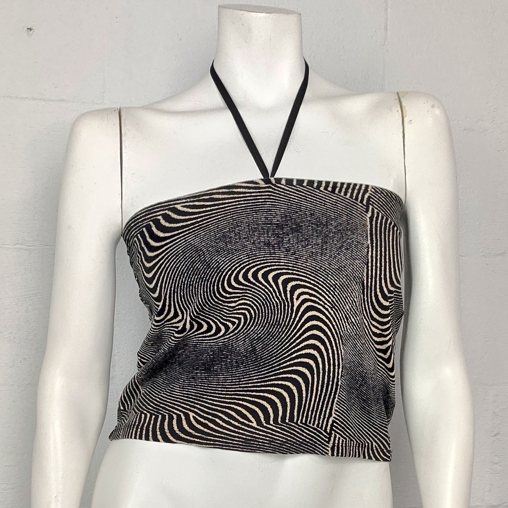 Urban Outfitters Psychedelic Wavy Cropped Tube Top